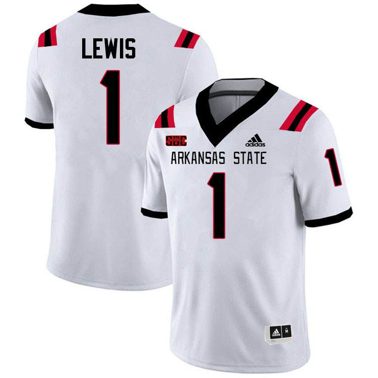 Tyrell Lewis Arkansas State Jersey,Arkansas State Red Wolves Football Uniforms,Jersey-White